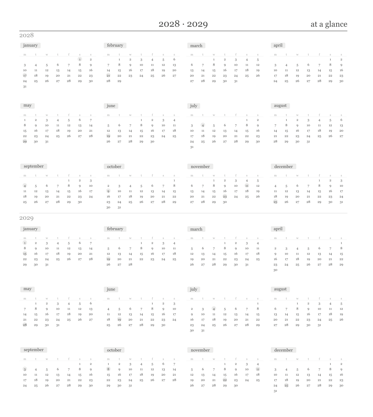 Core Planner 2027 - Pistachio