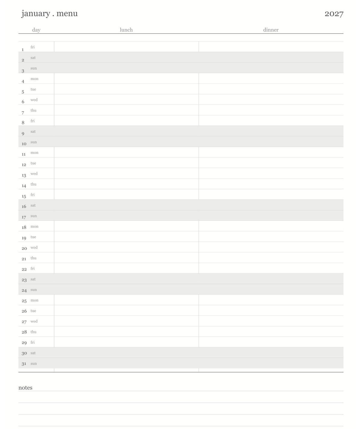 Core Planner 2027 - Night in Rio