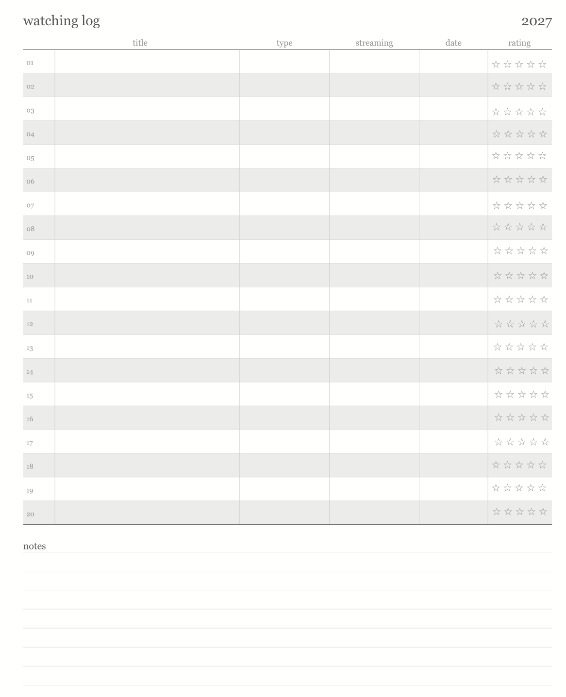 Core Planner 2027 - Night in Rio